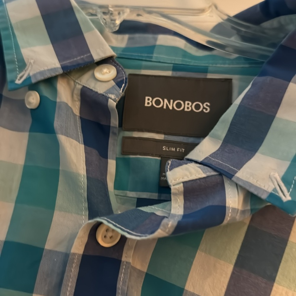Men’s Button plaid shirt size meduim - Picture 4 of 4